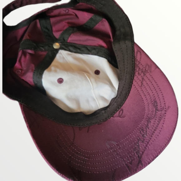 Nwt Supreme nylon 6 panel script logo camp cap in maroon - Picture 6 of 9